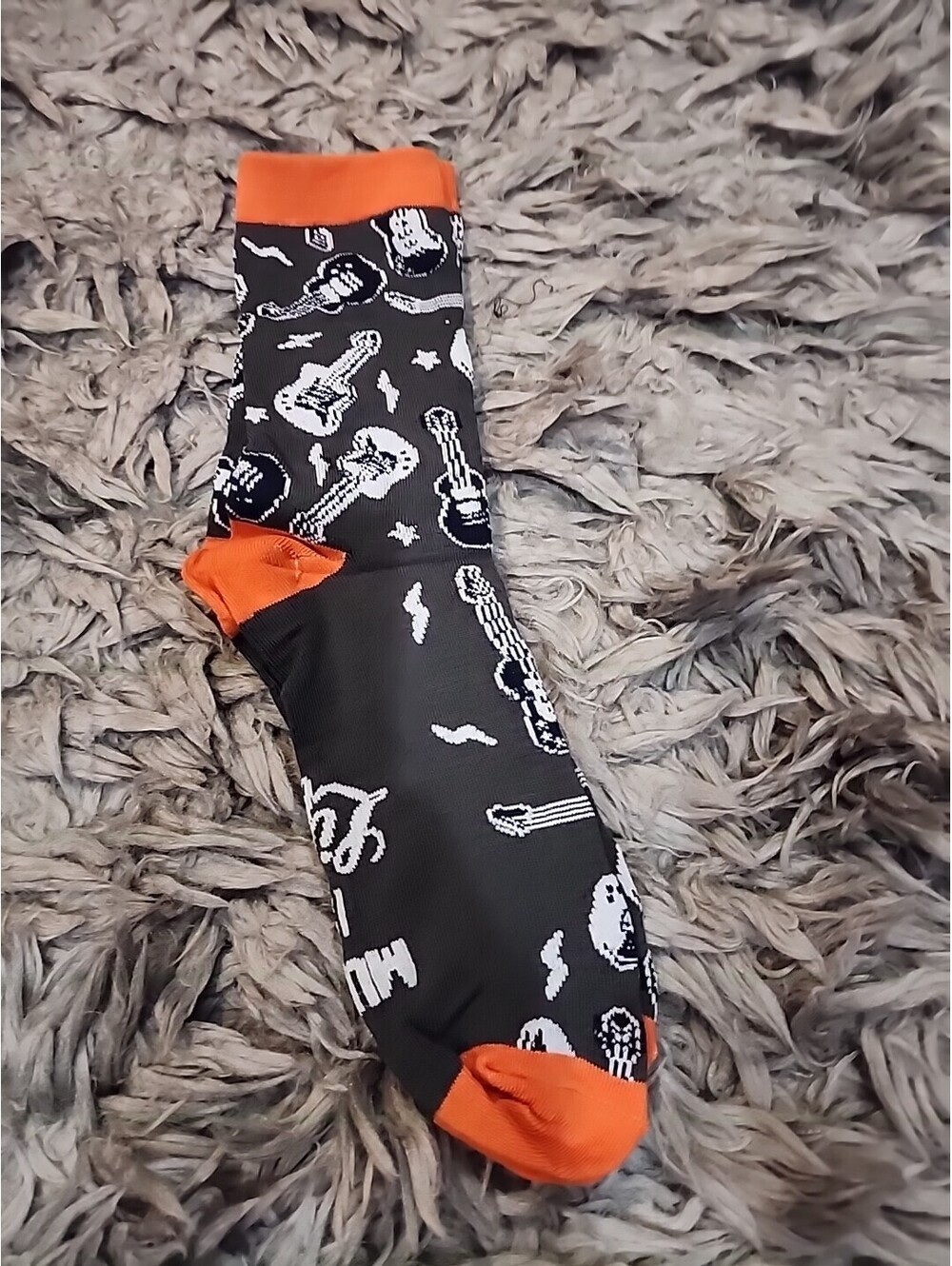 Socks Hotsox Diseño Tematico De Musica Guitarra Electrica Acustica 7 Cotton